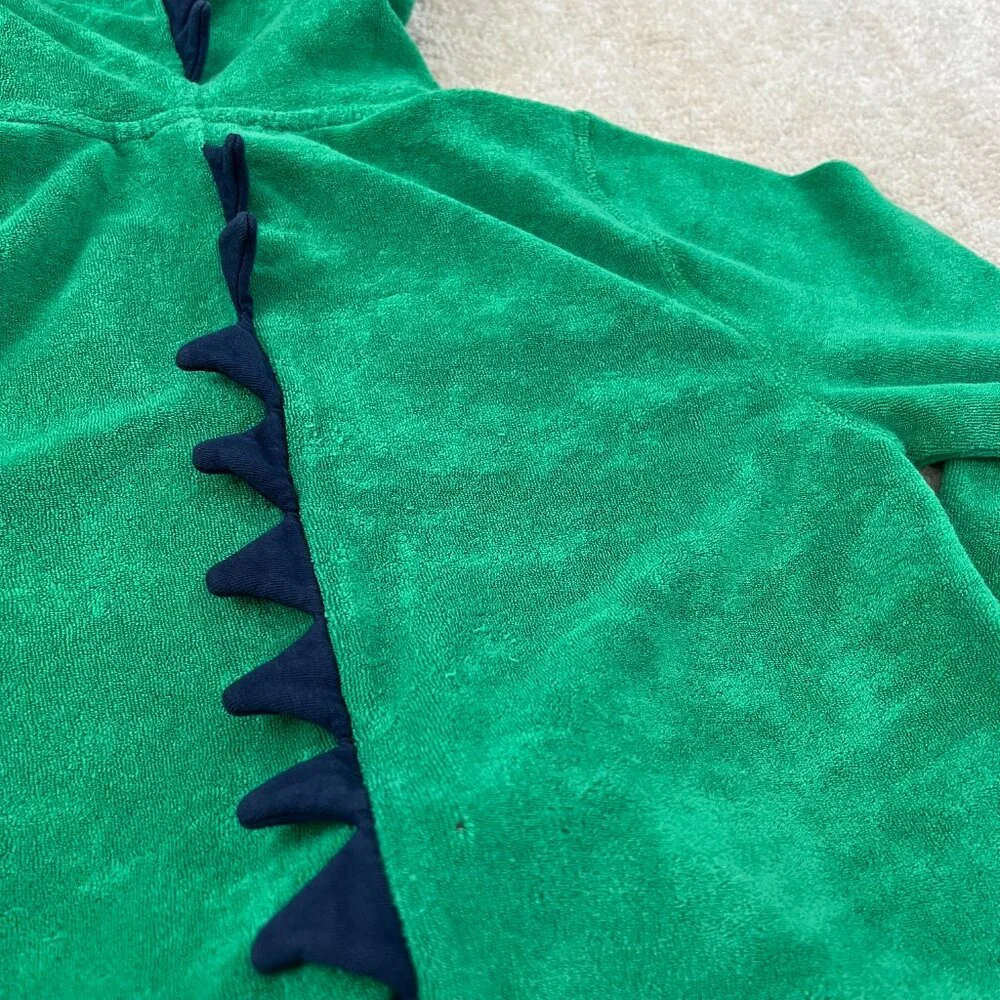 Hanna Andersson Boys Dino Green French Terry Zip Up Hoodie Sweatshirt 10 - Picture 8 of 9